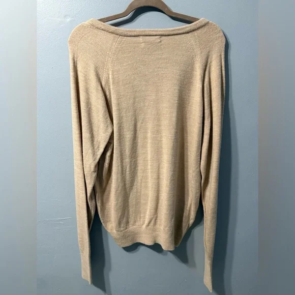 Vintage Christian Dior Tan Sweater Men’s Vintage V Neck Sweater Size Medium‎